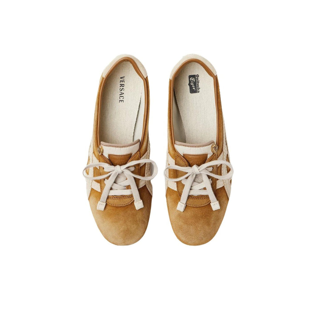 VERSACE × Onitsuka Tiger Tai-Chi Sakura – Leather & Suede Sneaker | Brown | Men’s | 1024594-1A17741