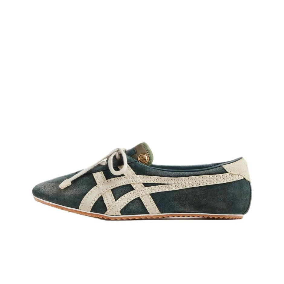 VERSACE × Onitsuka Tiger Tai-Chi Sakura – Leather & Suede Sneaker | Green | Men’s | 1024594-1A17741