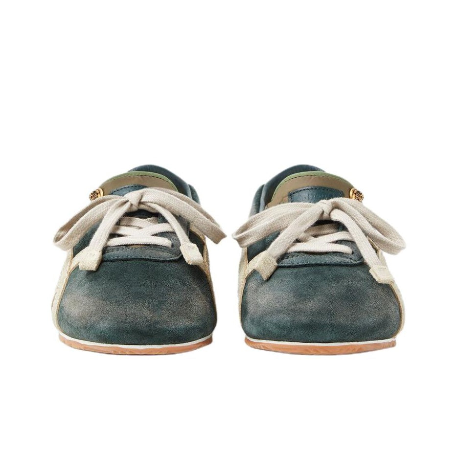 VERSACE × Onitsuka Tiger Tai-Chi Sakura – Leather & Suede Sneaker | Green | Men’s | 1024594-1A17741