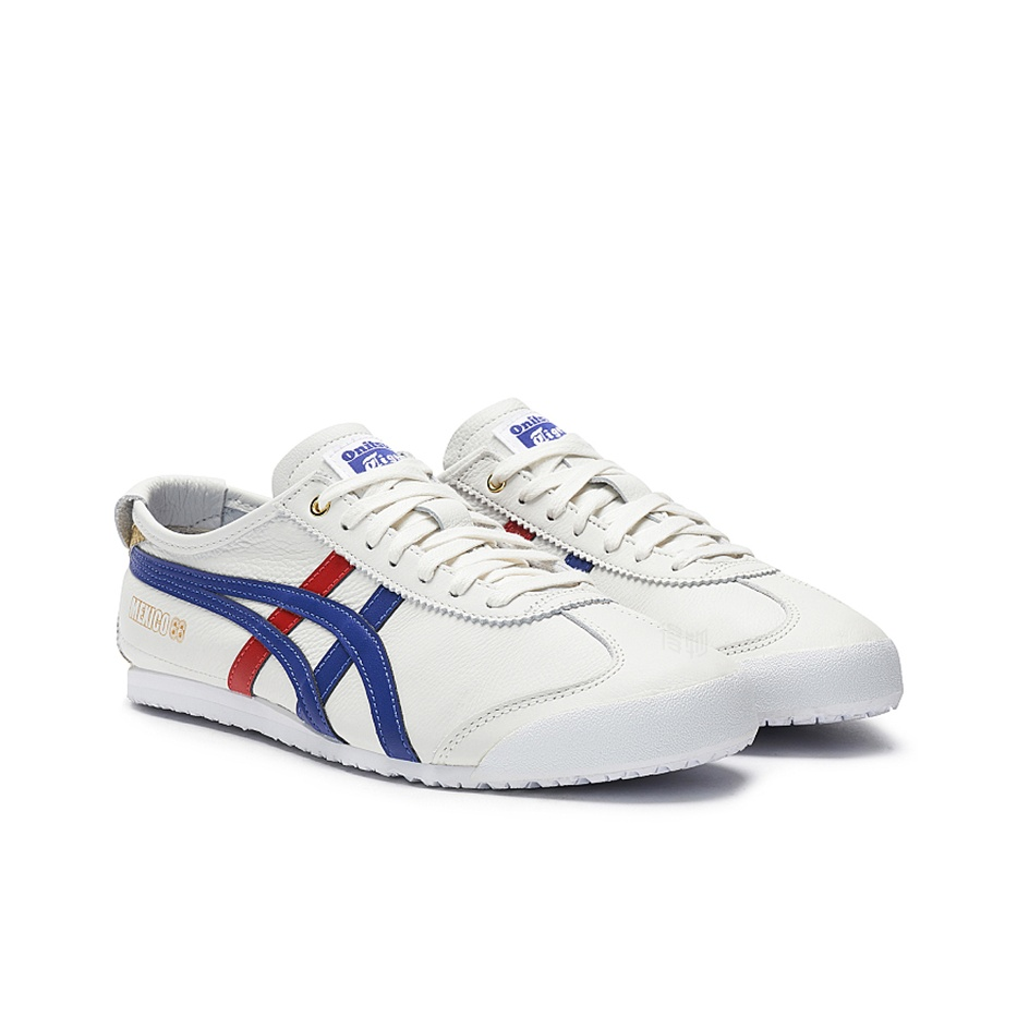 Onitsuka Tiger Mexico 66 – Leather Lifestyle Sneaker | White / Blue | D507L-0152