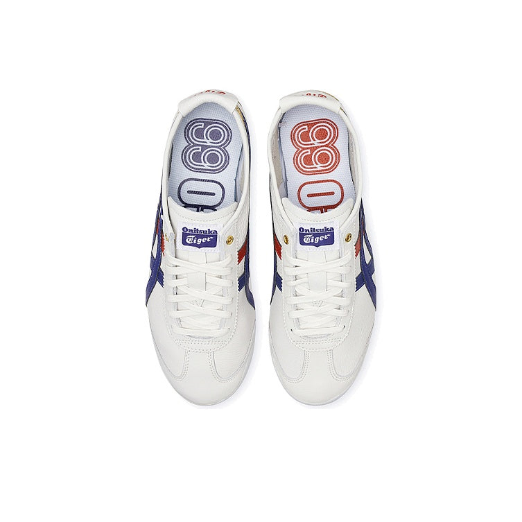 Onitsuka Tiger Mexico 66 – Leather Lifestyle Sneaker | White / Blue | D507L-0152