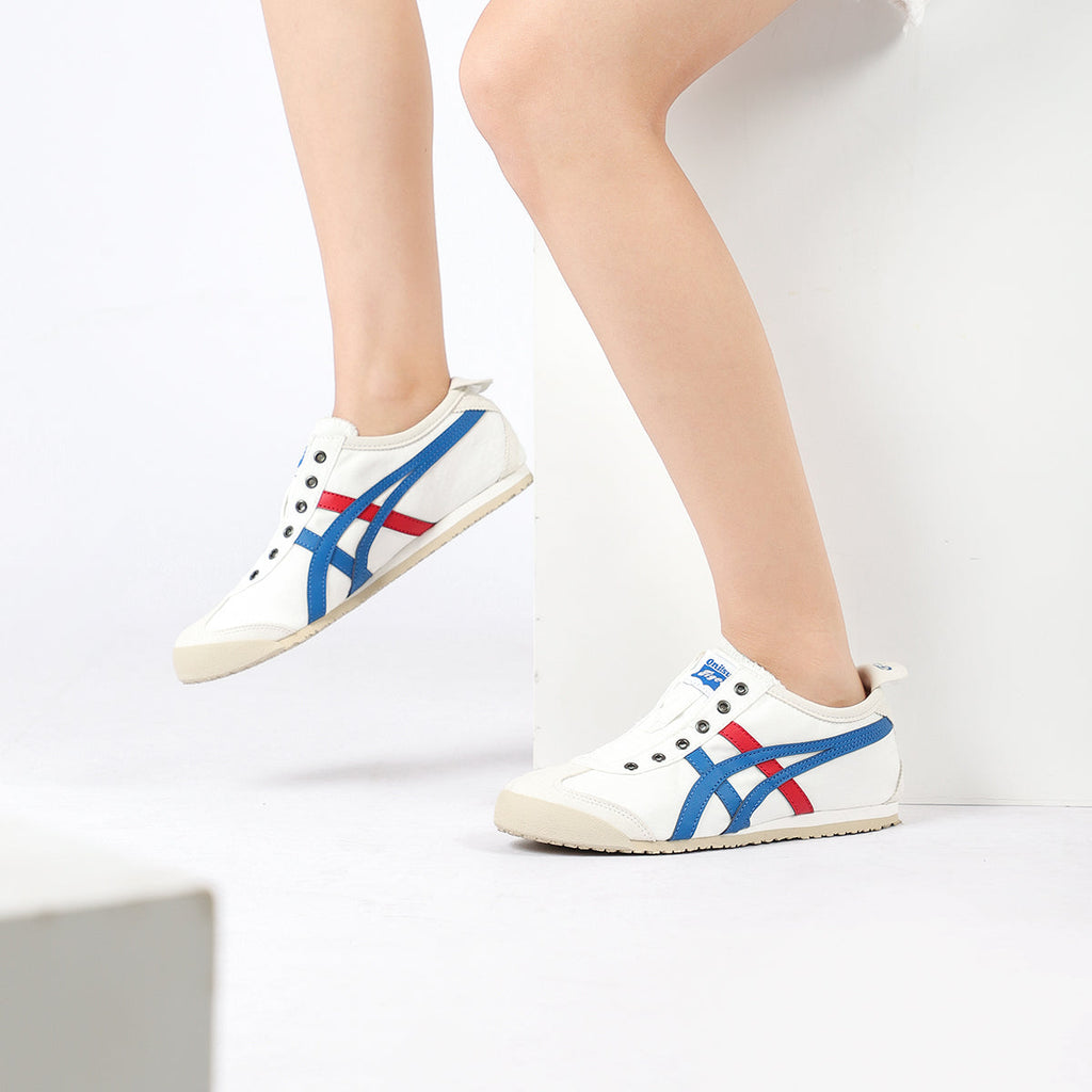 Onitsuka Tiger Mexico 66 Slip-On – Lifestyle Sneaker | White / Blue / Red | D3K0N-0143