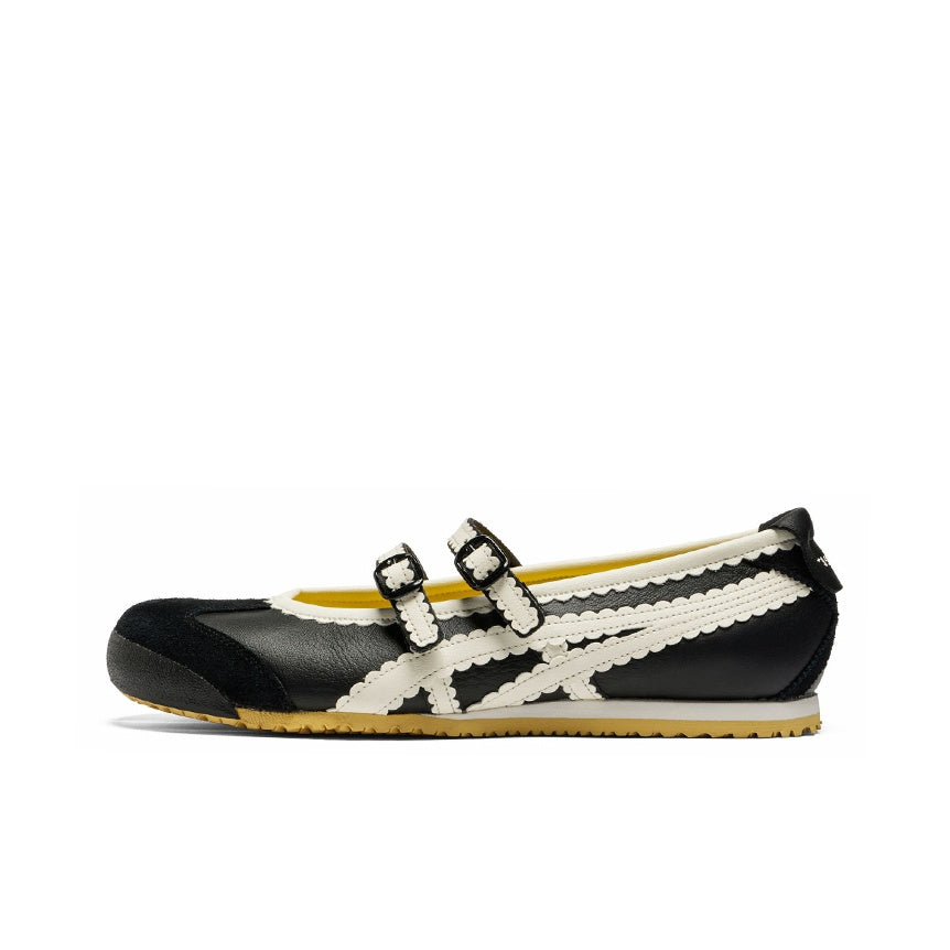Onitsuka Tiger Mexico 66 TGRS – Mary Jane Ballet Sneaker | Black / White | Women’s | 1182A678-001