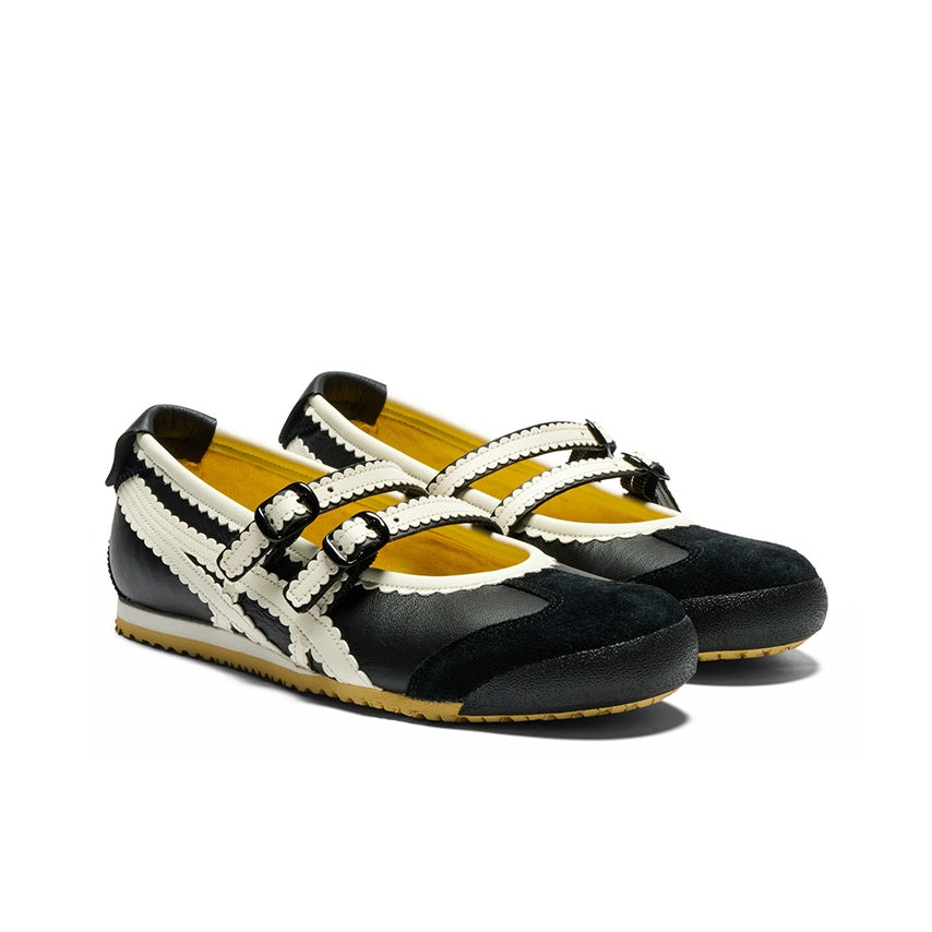 Onitsuka Tiger Mexico 66 TGRS – Mary Jane Ballet Sneaker | Black / White | Women’s | 1182A678-001