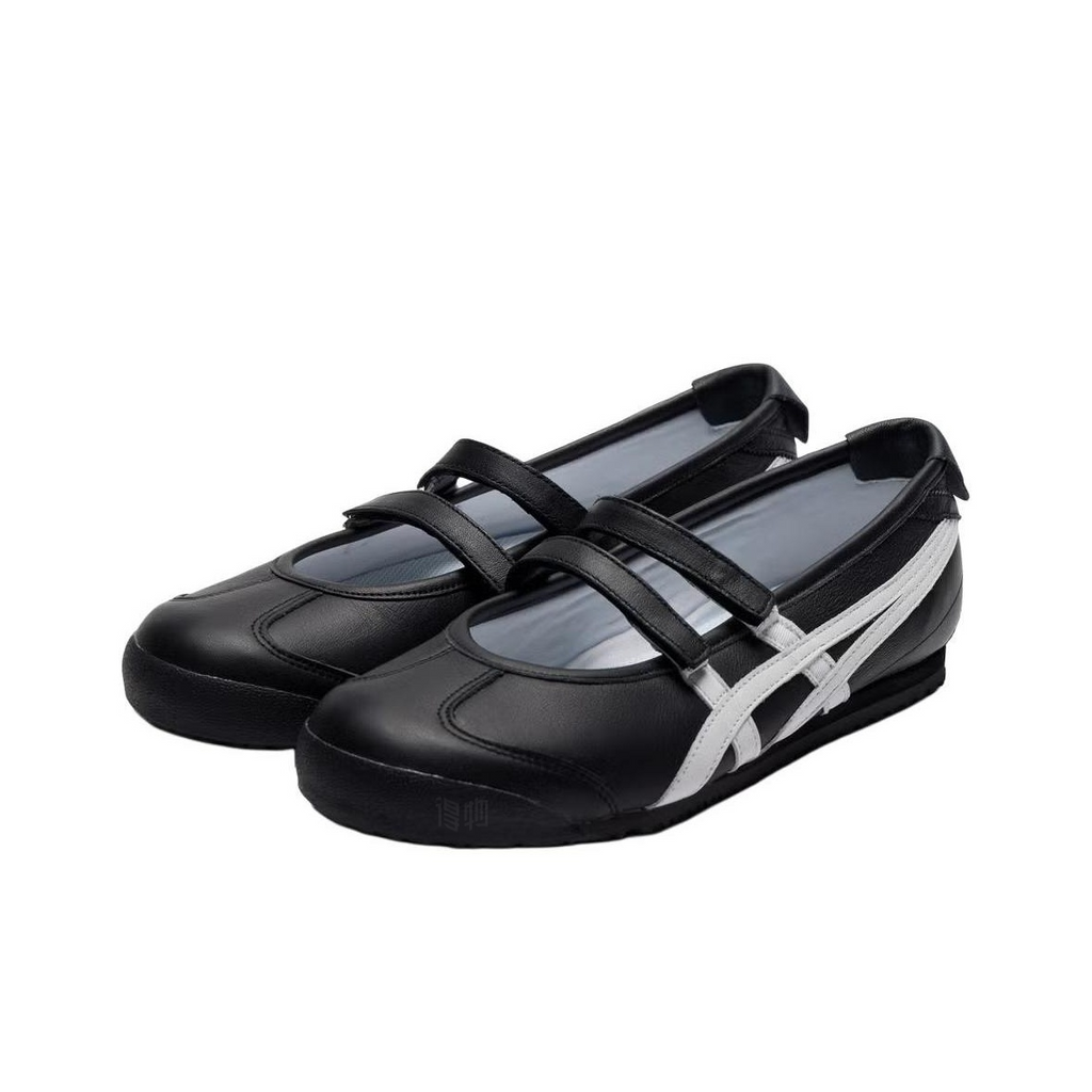 Patou × Onitsuka Tiger Mexico 66 Ballerina – Mary Jane Sneaker | Black / White | Women’s | 1183C379-002