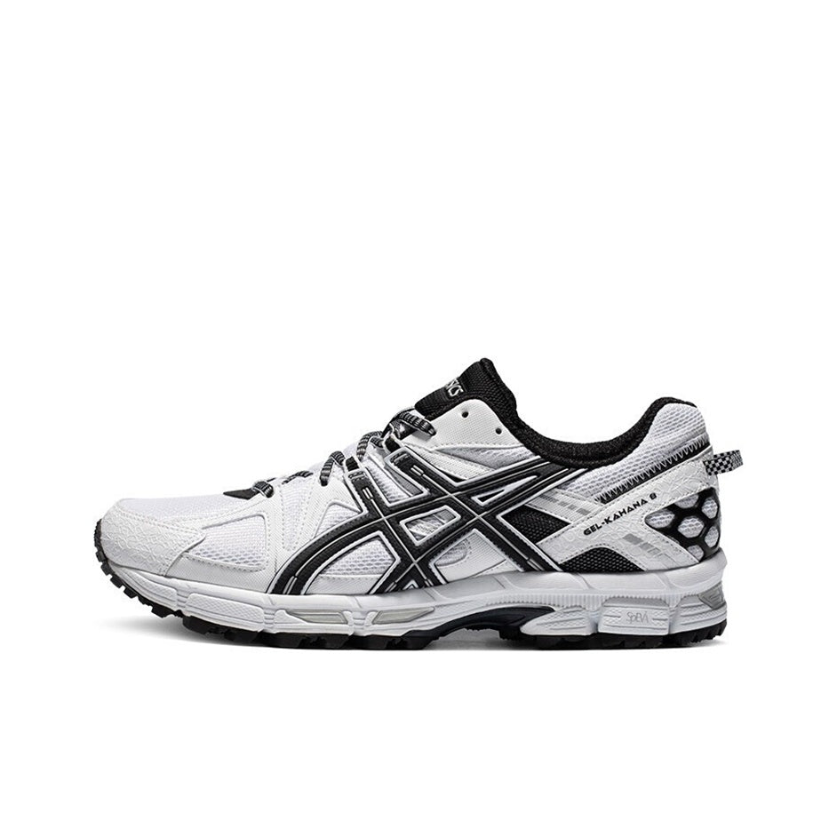 ASICS Gel-Kahana 8 Athletic Running Shoe – White/Black (Unisex)