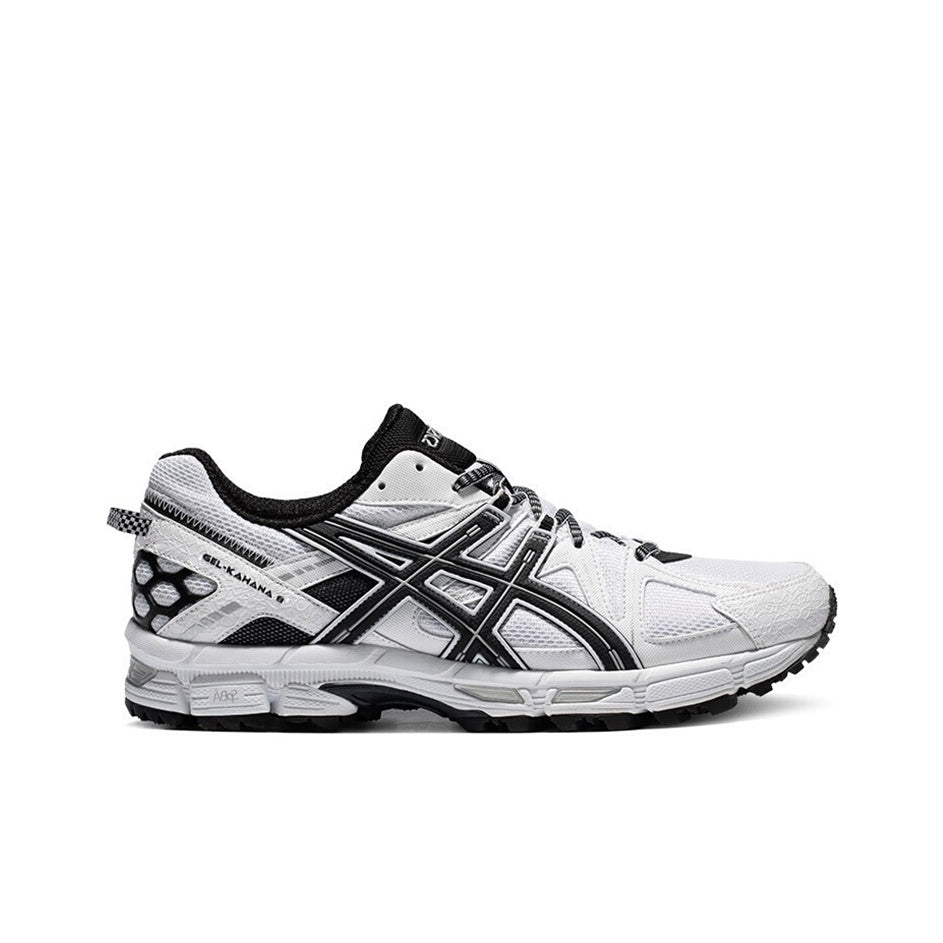 ASICS Gel-Kahana 8 Athletic Running Shoe – White/Black (Unisex)