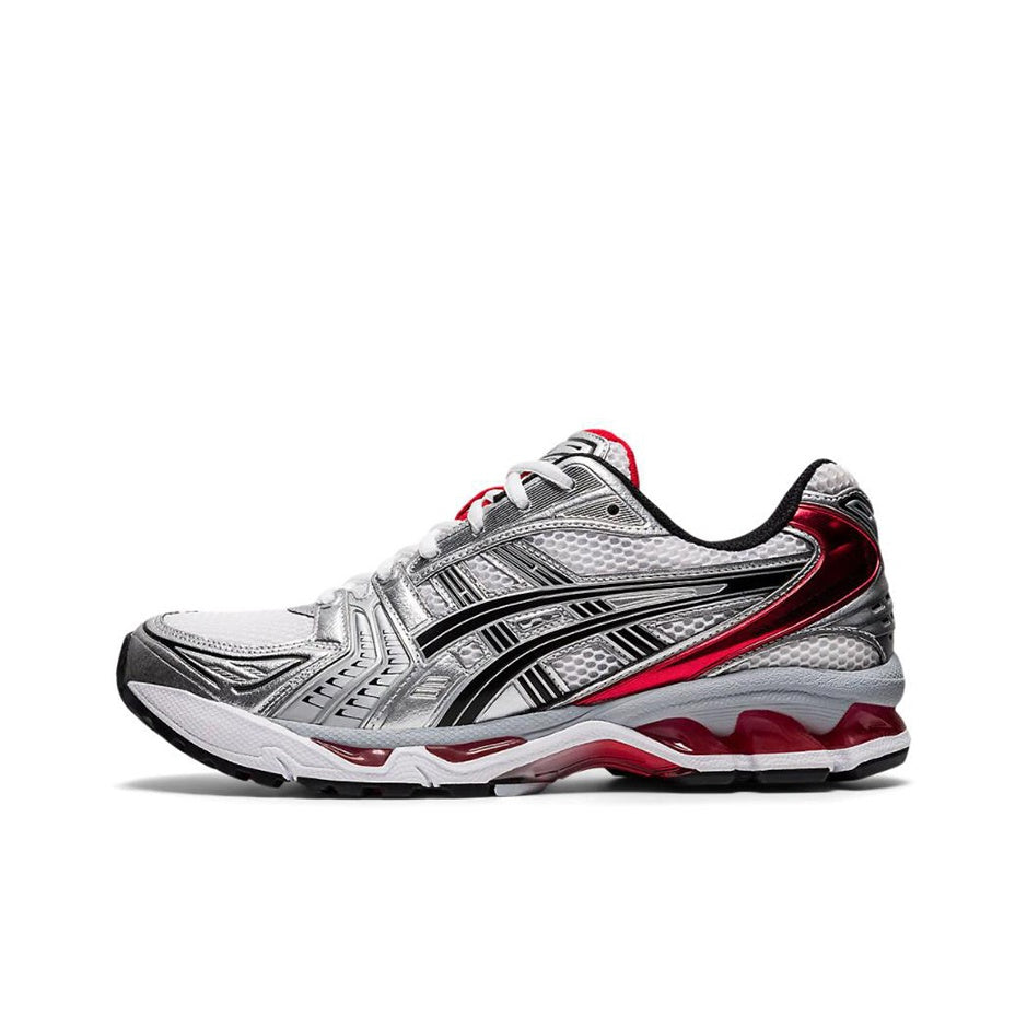 ASICS Gel-Kayano 14 Unisex Marathon Running Shoe – White/Red
