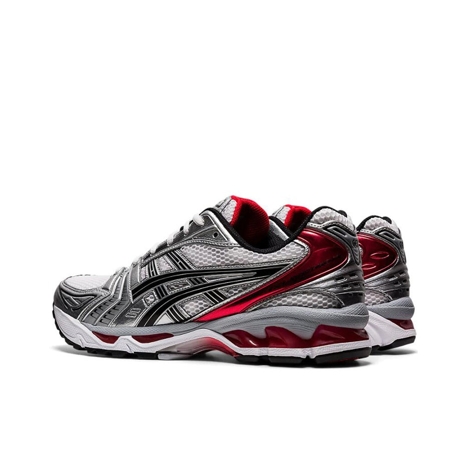 ASICS Gel-Kayano 14 Unisex Marathon Running Shoe – White/Red