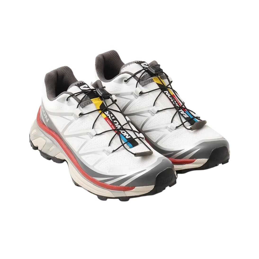 Salomon XT-6 Running Sneaker – Unisex | White/Grey/Red