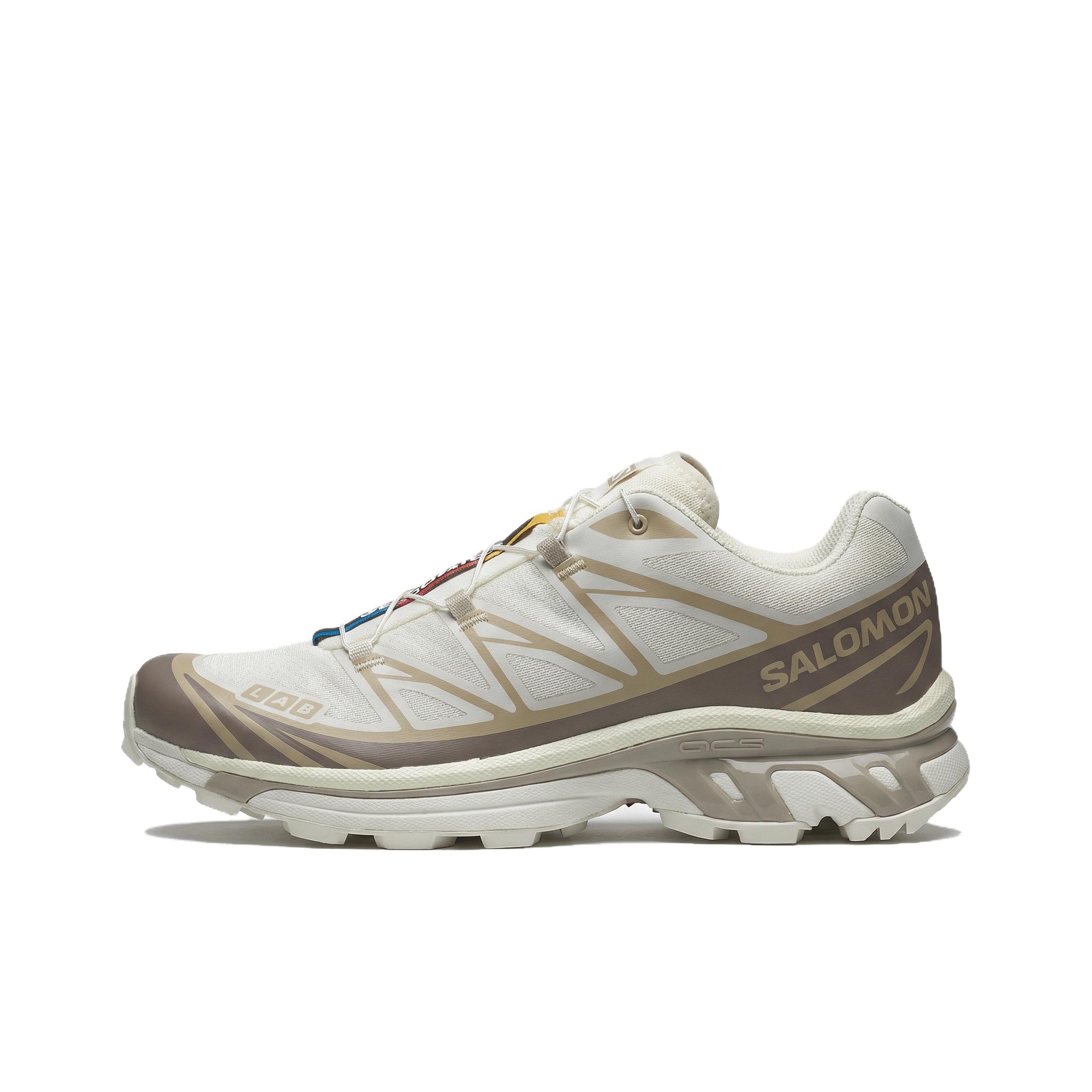SALOMON XT-6 MUD contaGRIP Low-Top Running Sneakers – Unisex | Cream/Tan