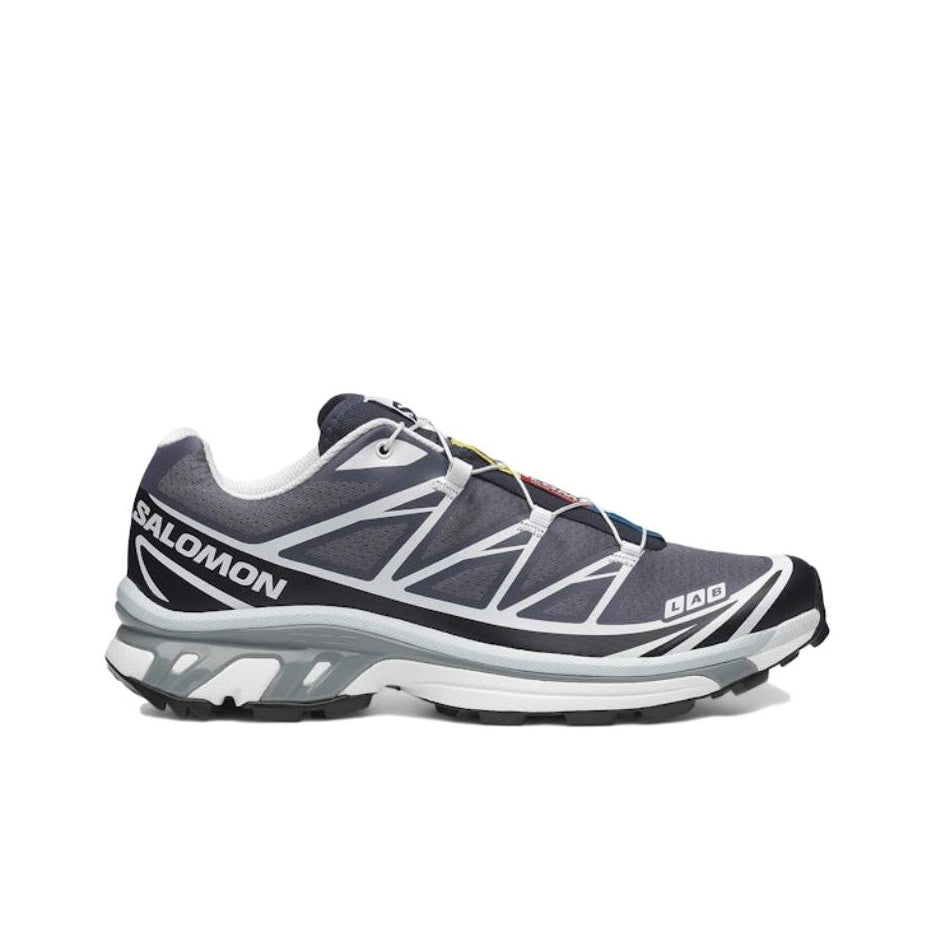 Salomon XT-6 Unisex Low-Top Casual Running Sneaker – Black/Grey/Blue