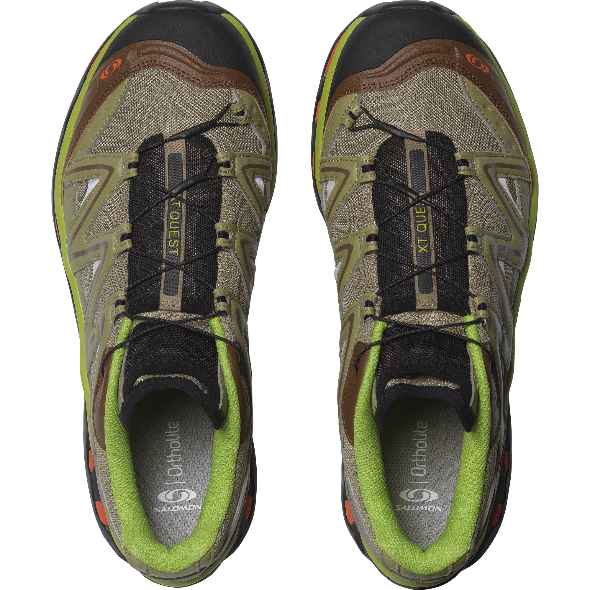 Salomon XT-Quest Textile Outdoor Functional Shoe – Unisex | Green / Black / Orange
