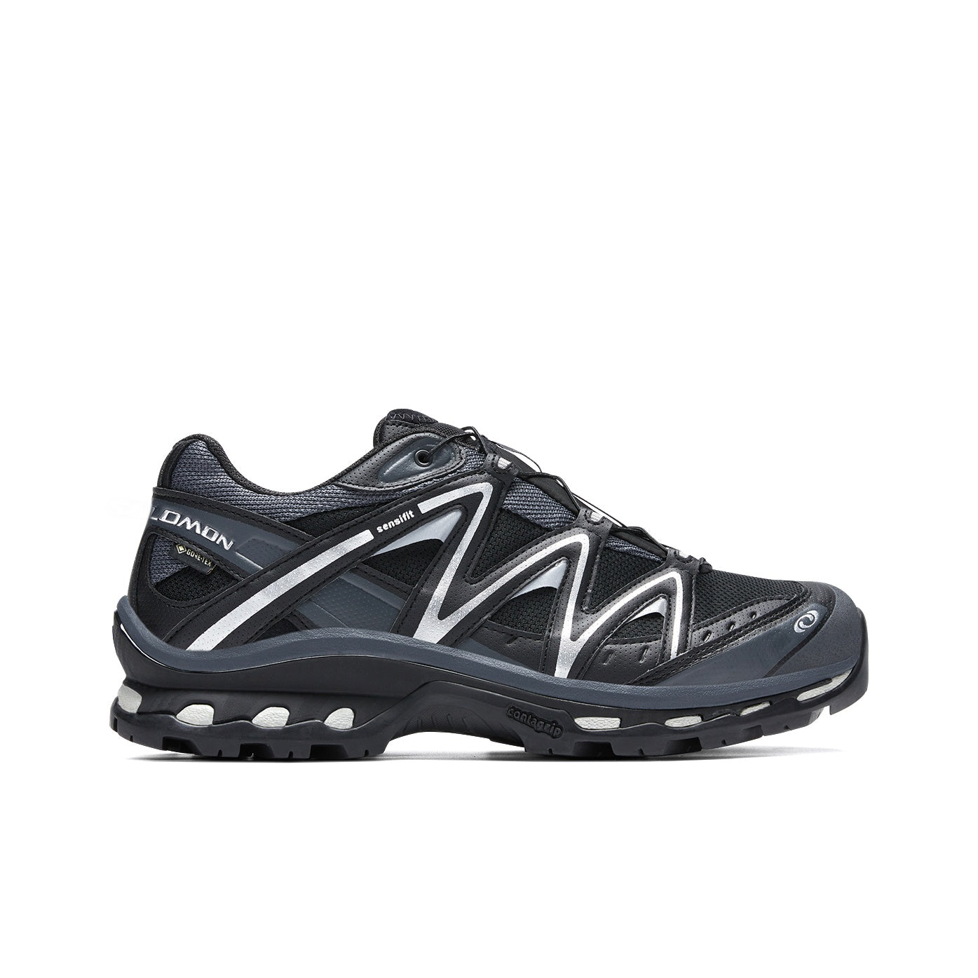 Salomon XT-Quest GTX Low-Top Hiking Shoe – Unisex | Black / Ebony / Metallic Silver