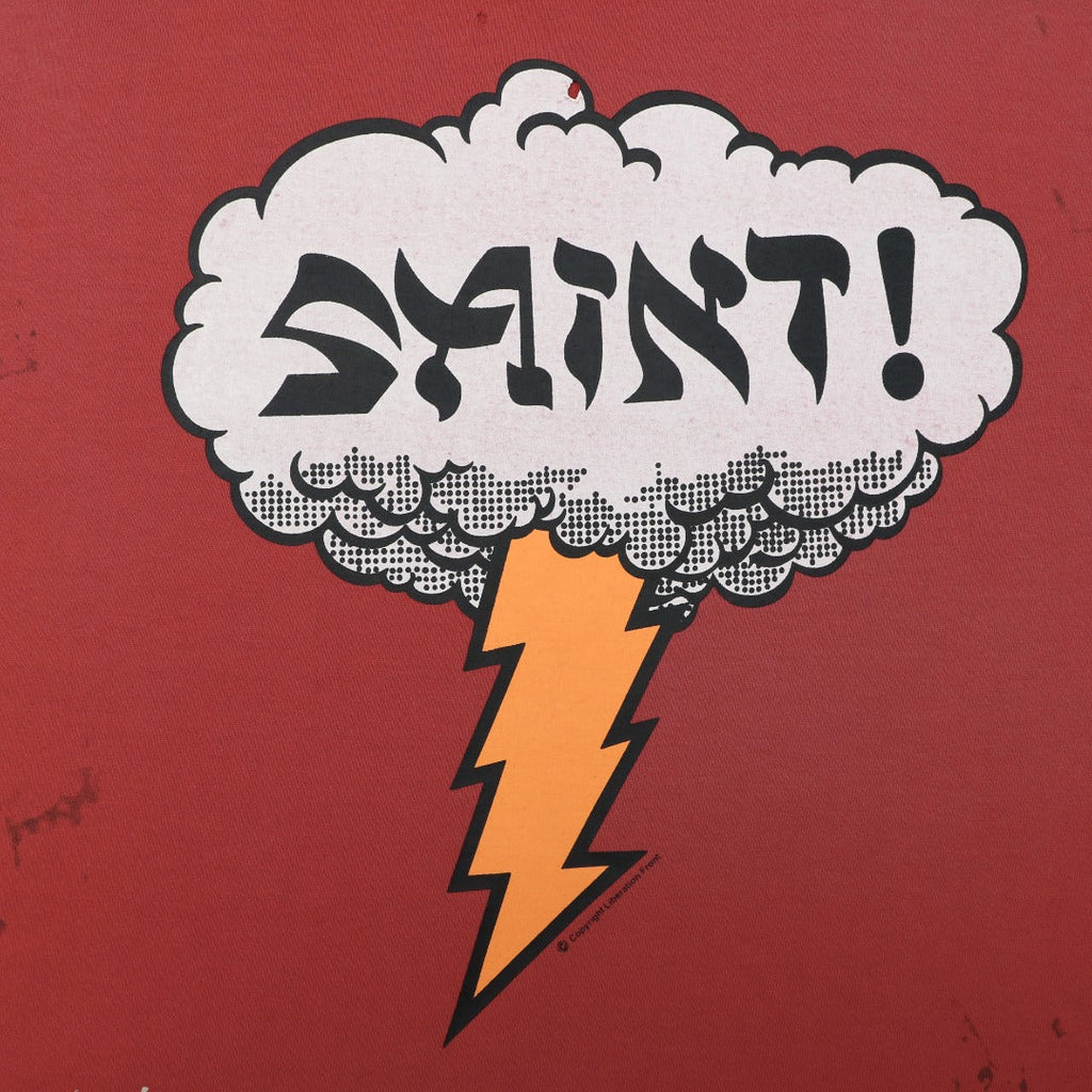 Saint Michael Cloud Lightning Letter Print Short Sleeve Tee