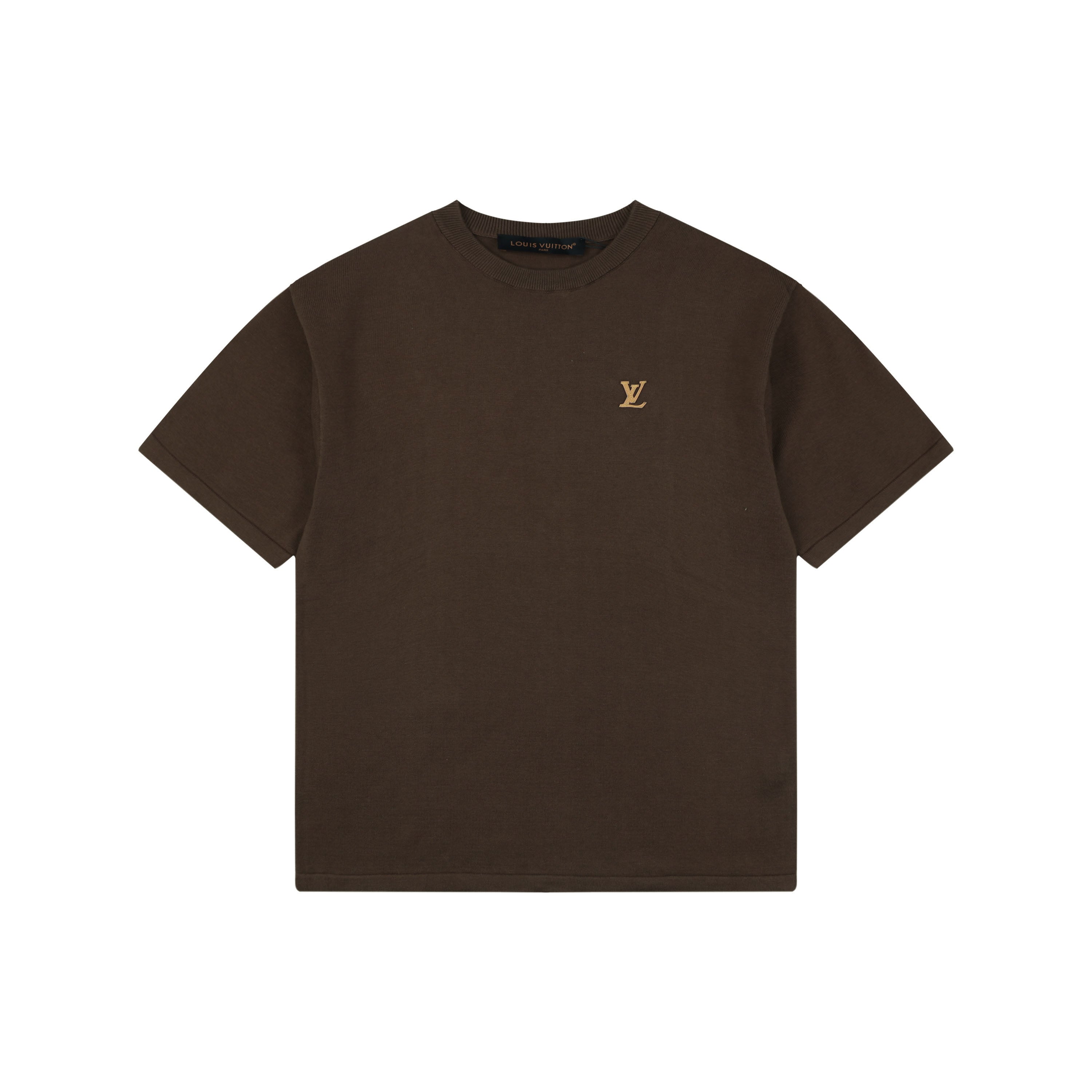 Louis Vuitton LV Gold Logo Jacquard Short Sleeve Tee