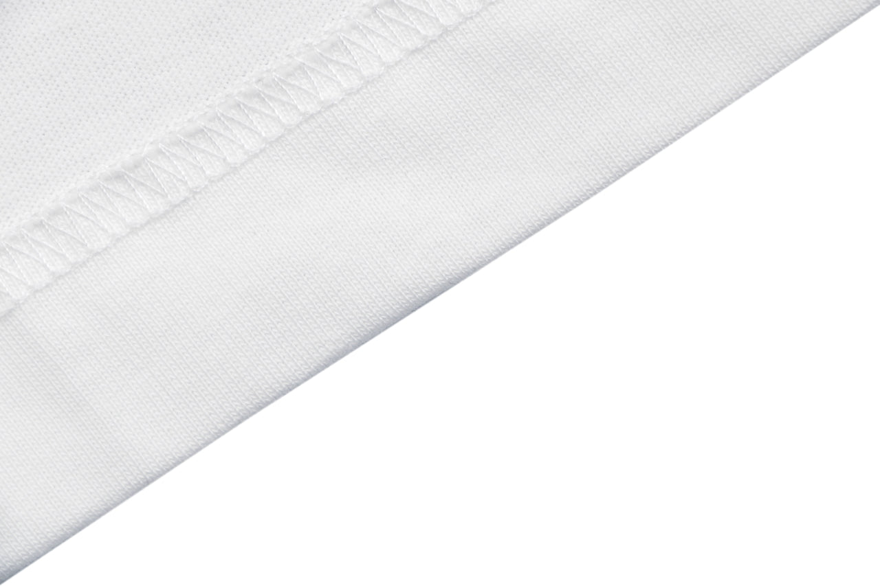 Burberry Check Flag Embroidered Short Sleeve Tee - White