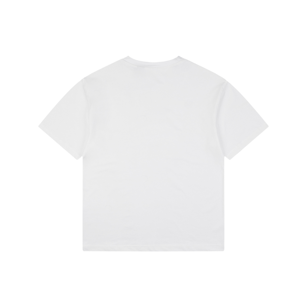 Burberry Check Flag Embroidered Short Sleeve Tee - White