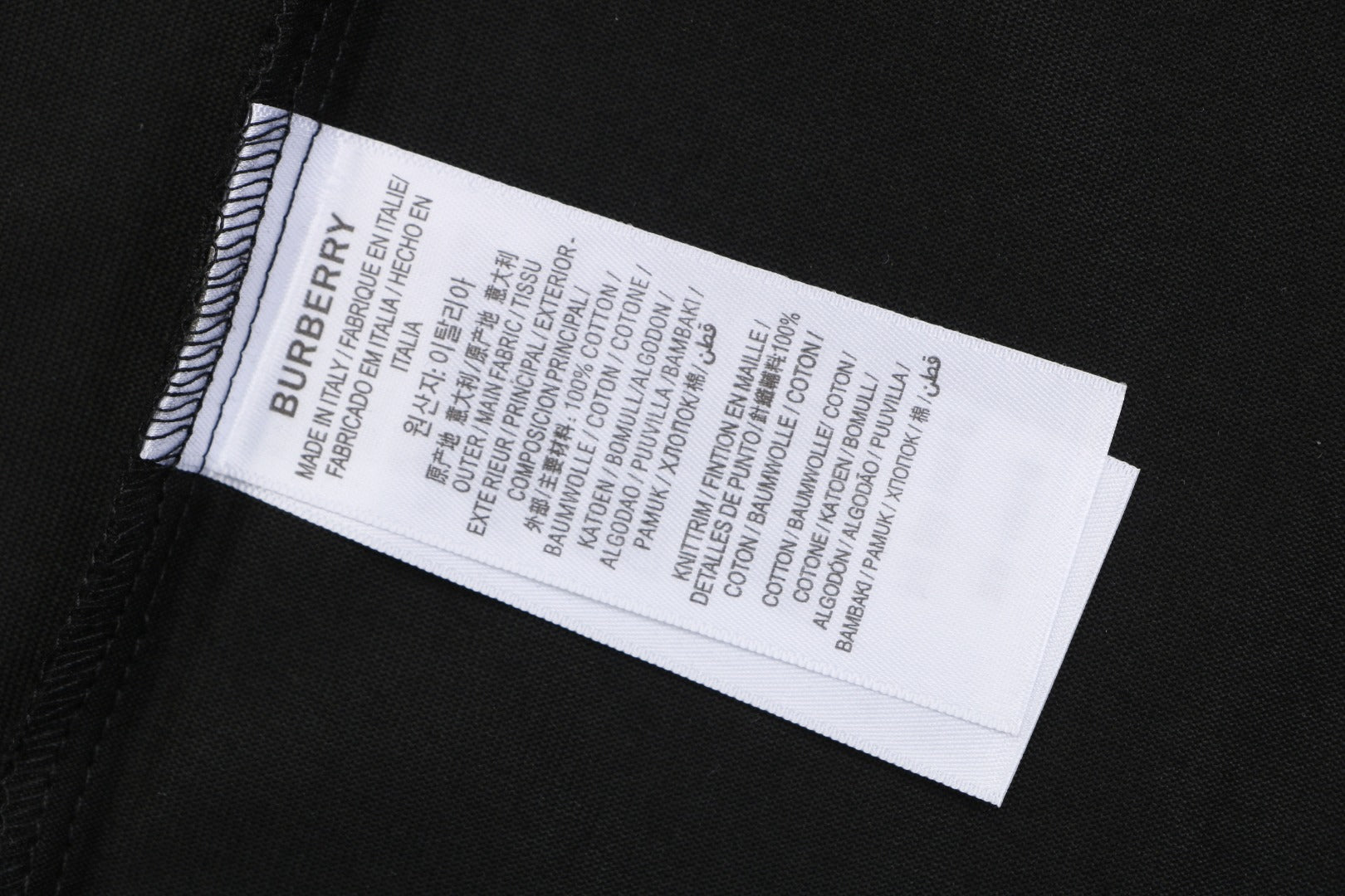 Burberry Black Large Check Pocket Short Sleeve Tee