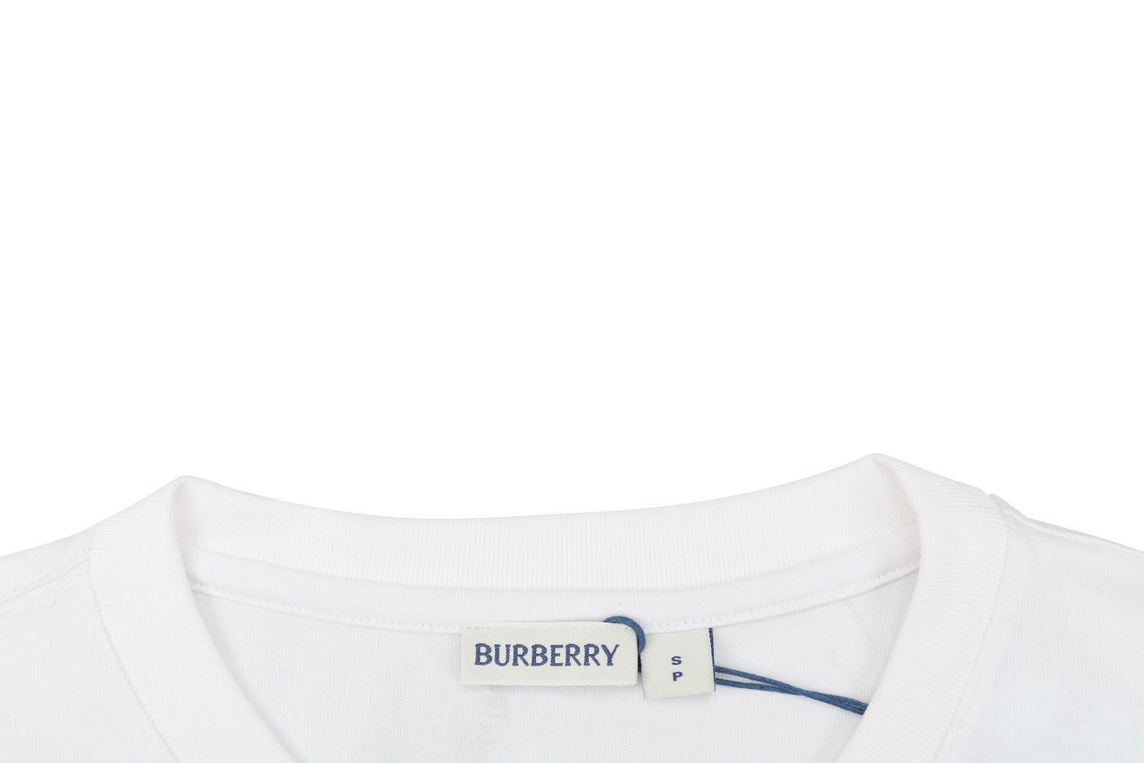 Burberry White Large Check Pocket Short Sleeve Tee