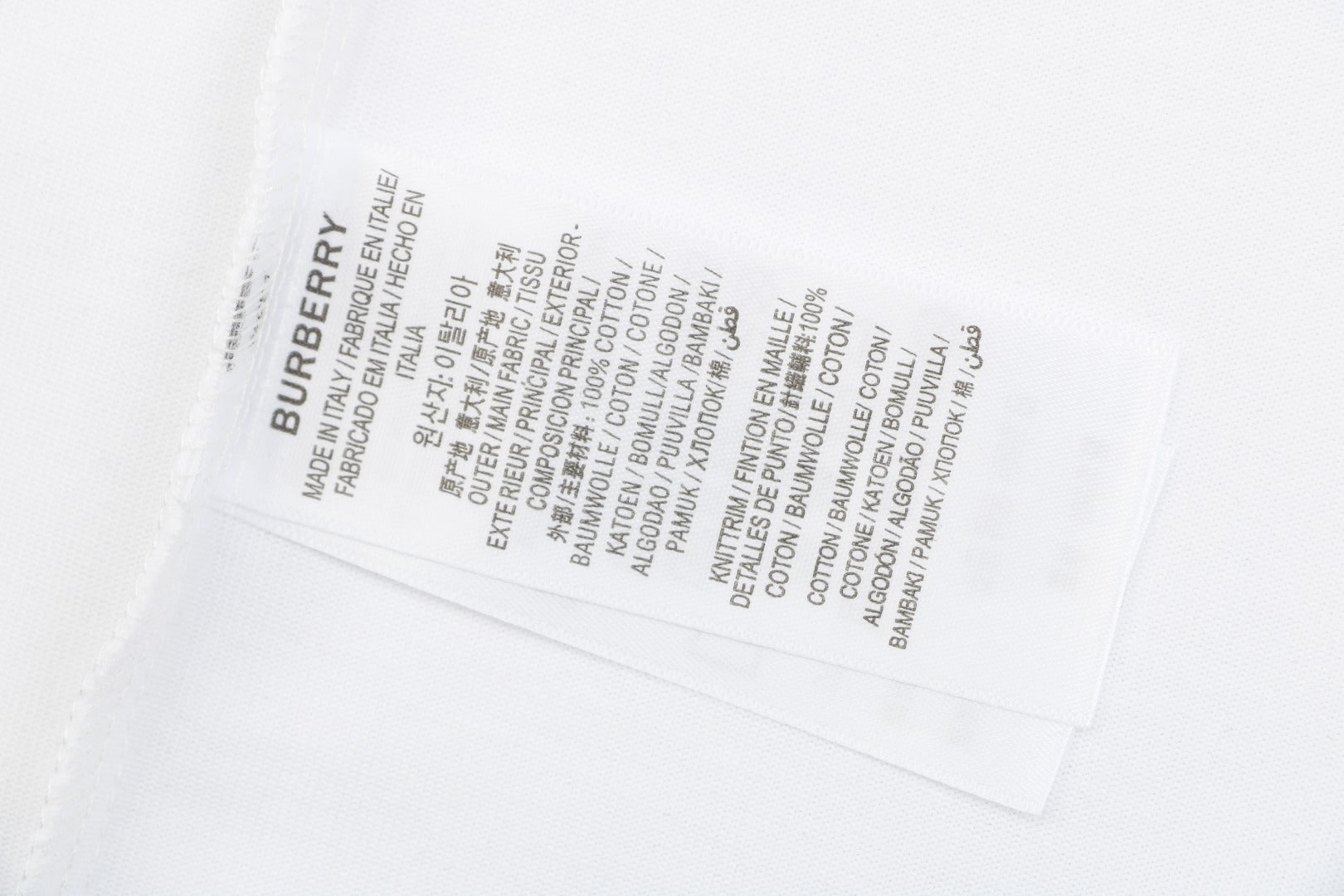 Burberry White Large Check Pocket Short Sleeve Tee