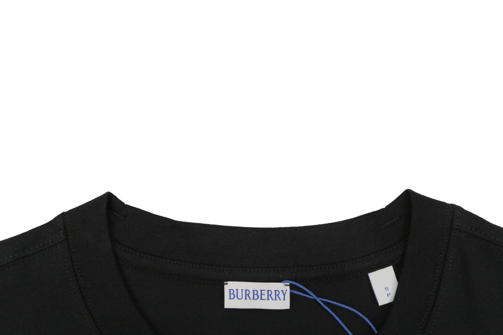 Burberry Rose & Equestrian Knight Embroidered Short Sleeve Tee