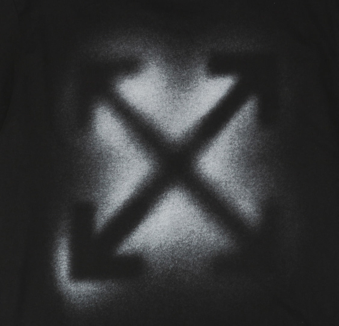 Off-White Spray Paint Arrow Print Short Sleeve Tee — Black