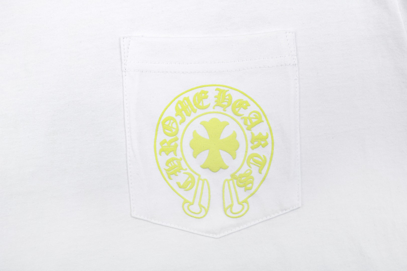 Chrome Hearts Cross Floral Sleeve & Gothic Script Back Print Long Sleeve Tee — White