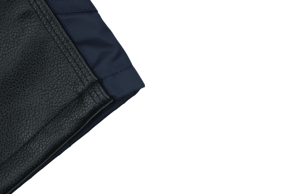 Chrome Hearts 24FW Patchwork Leather Lumberjack Shorts — Navy