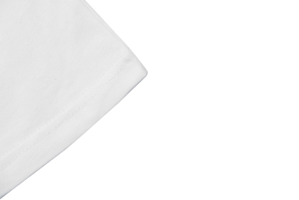 Moncler Letter Ribbed Collar Short Sleeve Tee — White