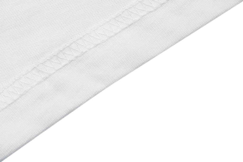 Moncler Letter Ribbed Collar Short Sleeve Tee — White