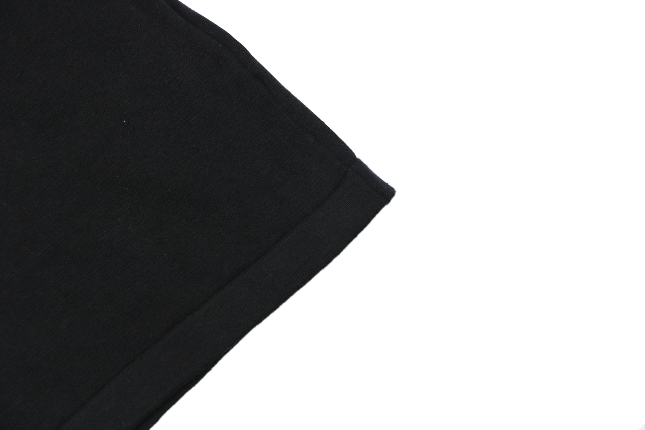 Louis Vuitton Safety Pin Letter Embroidered Knit Short Sleeve Tee — Black