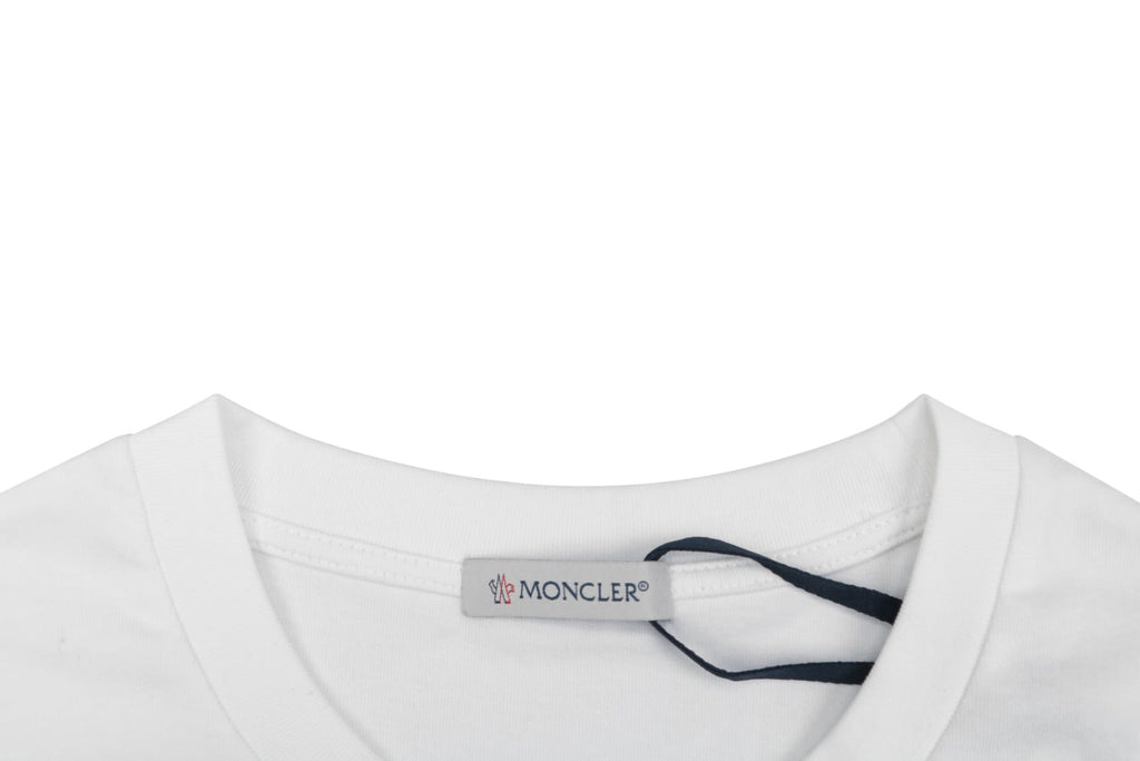 Moncler × 1017 ALYX 9SM Shield Trident Logo Print Short Sleeve Tee — White