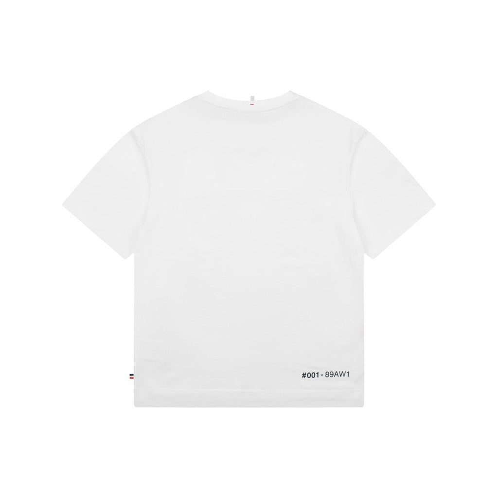 Moncler Grenoble Coordinate Letter Print Short Sleeve Tee — White