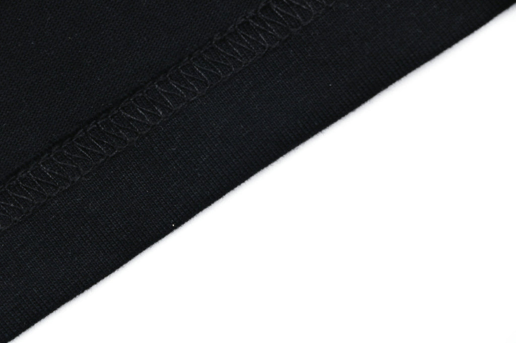 Prada Vertical Letter Triangle Logo Short Sleeve Tee — Black