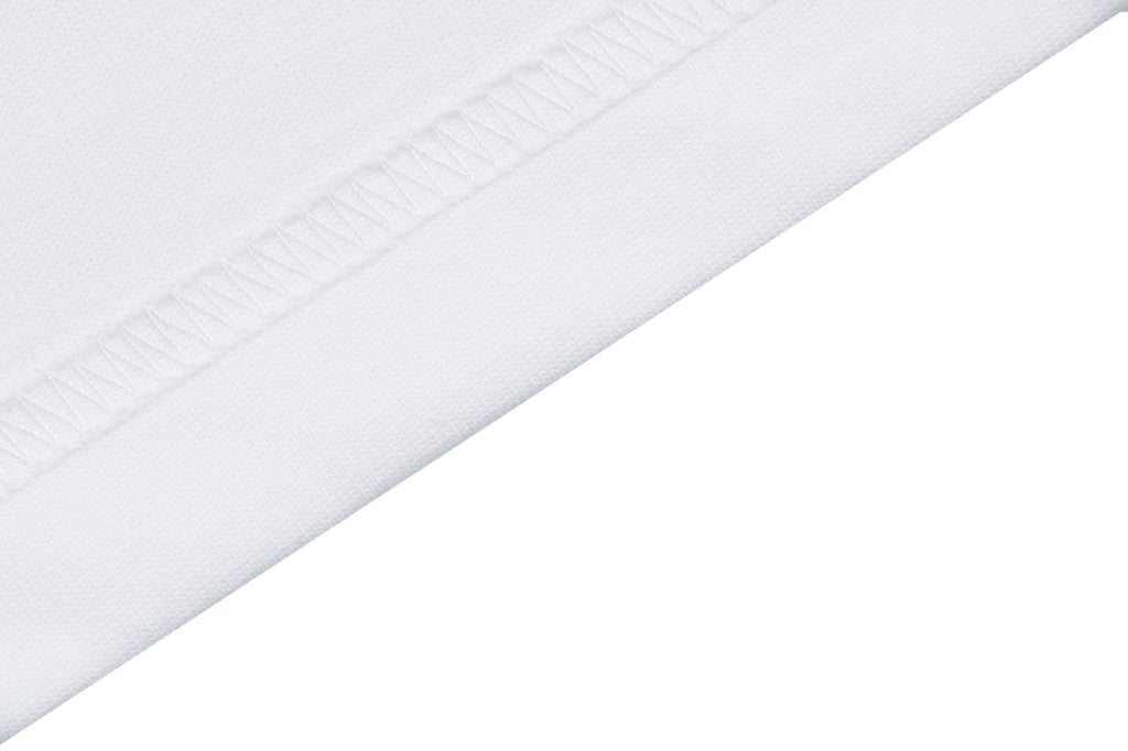 Prada Vertical Letter Triangle Logo Short Sleeve Tee — White