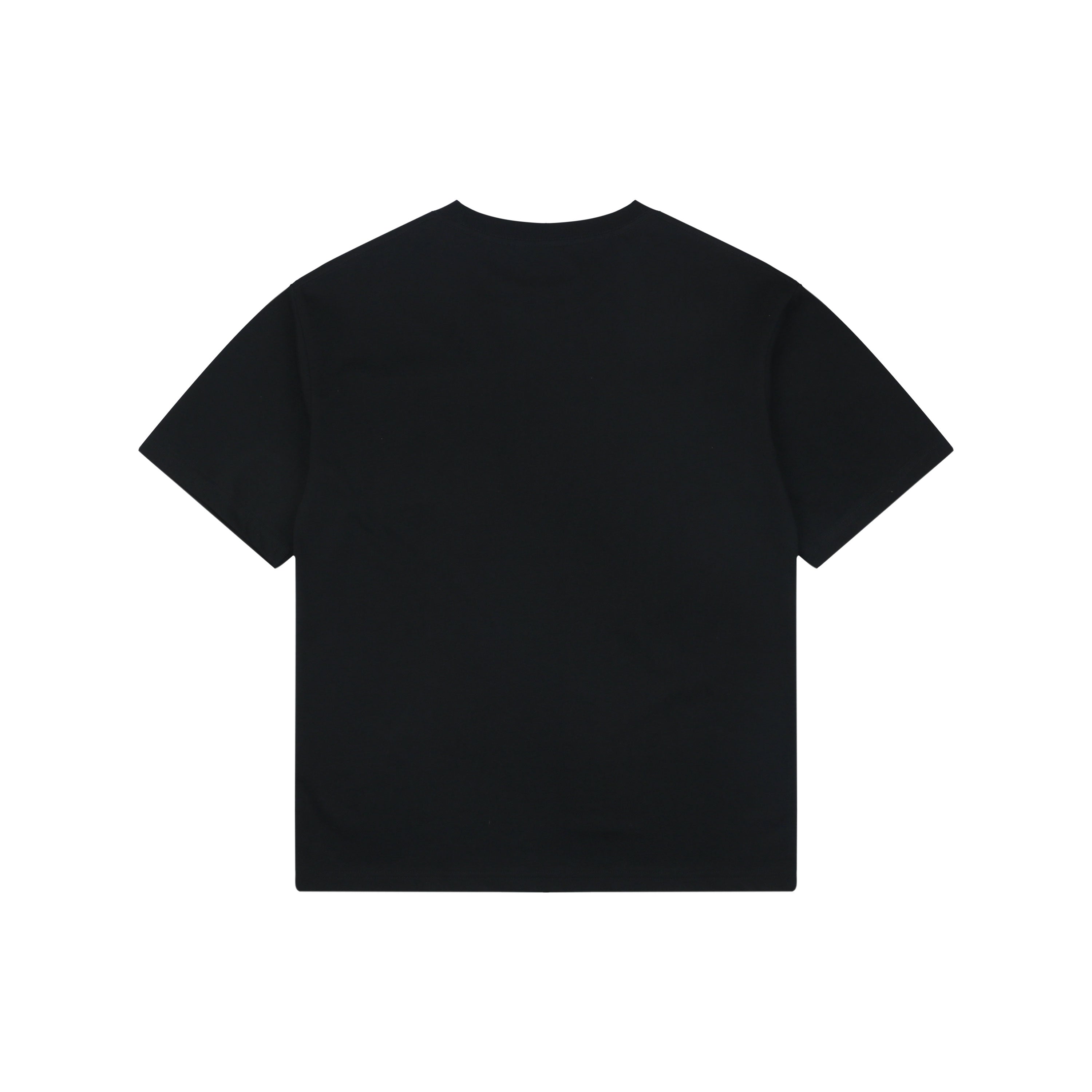 Prada Triangle Logo Stripe Panel Short Sleeve Tee — Black