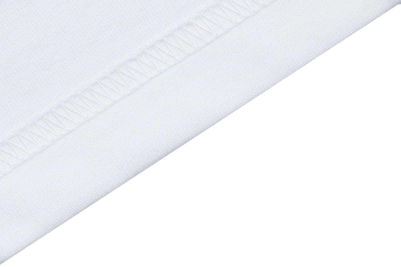 Prada Triangle Logo Stripe Panel Short Sleeve Tee — White